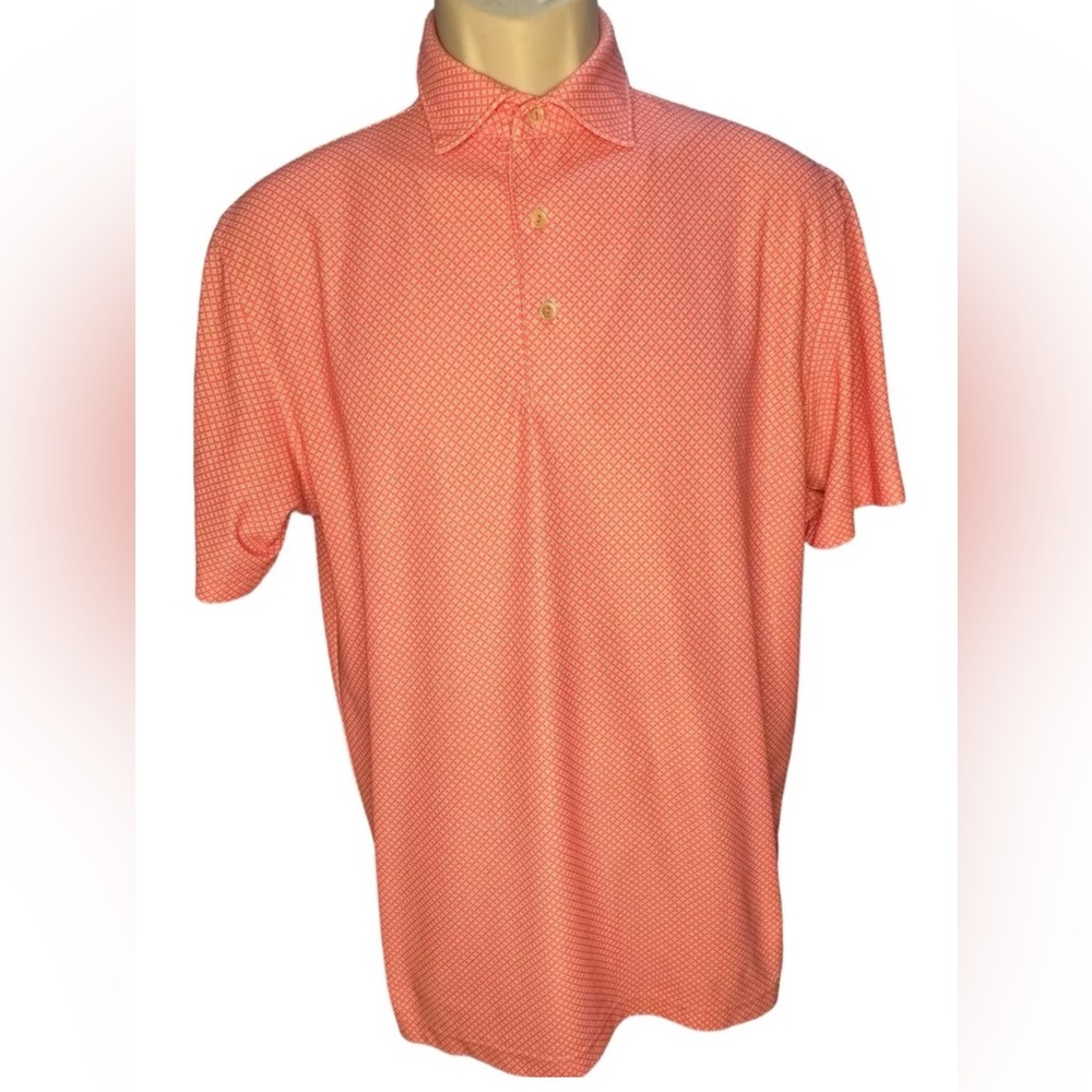 Peter Millar Polo Shirt Mens Small Summer Comfort Pink Pacific Dunes